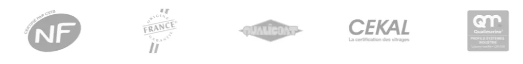 NF, Origine France Garantie, Qualicoat, Cekal, Qualimarine